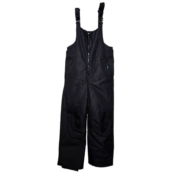 Champion Bib Overalls Snow Suit Pants Black Insulated Water Repellent Womens XL - Picture 1 of 10